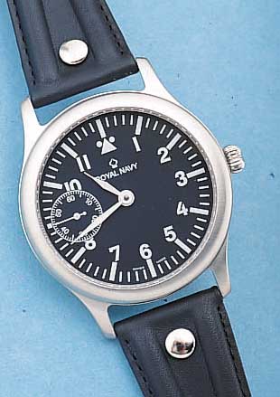 ORFINA HERRENARMBANDUHR ROYAL NAVY, REF.-NR.6581, METALL SAT., BODEN GEDR., MINERALFLACH- GL., KONTRASTZIFFERBL., MARINEFLIEGERDESIGN, BASISKAL. ...