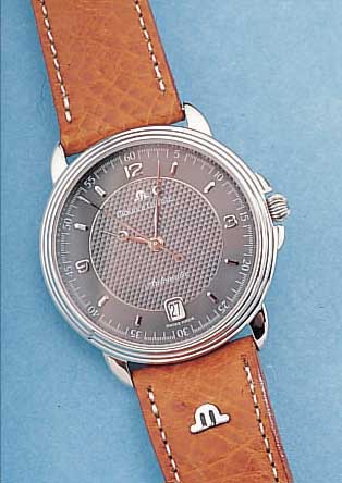MAURICE LACROIX HERRENARMBANDUHR AUTOMATIK, REF.-NR. 1456/11577, EDELST. POL., BEIDS. SAPHIRVERGL., 21 ST., ZENTRALROTOR, BASISKAL. ETA 2592A2, ...