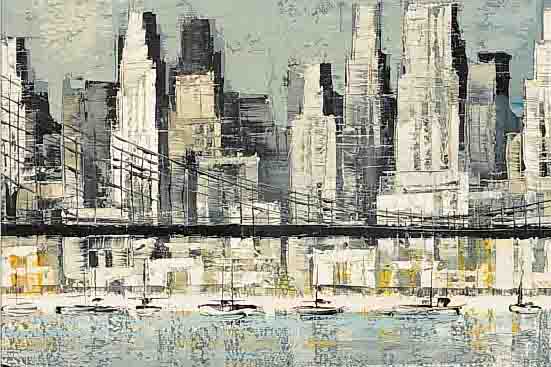GATELANI, ZEITGENöSSISCHER KüNSTLER, ÖL/LWD., 30 X 100 CM, MANHATTAN