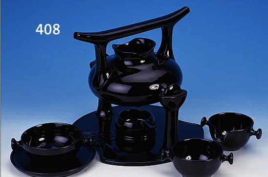 TEESERVICE, ZEN, MELITTA, PORZELLANFABRIK, FRIESLAND, 1985, ENTW. LUIGI COLANI, STEIN- ZEUGäHNL. MATERIAL (VGL. SOG. BOETTGER STEIN- ZEUG), ...