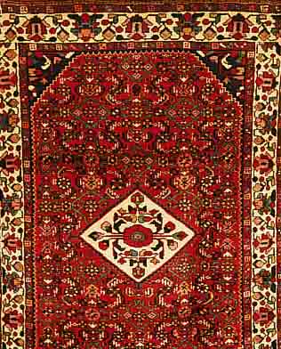 HOSSEINABAD,PERSIEN CA, 218 X 152 CM. EHZ.2 FLOR WOLLE CA.20 JAHRE.
