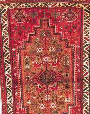 SHIRAZ,PERSIEN CA.157 X 98 CM. EHZ.2 WOLLE-WOLLE CA. 30 JAHRE.