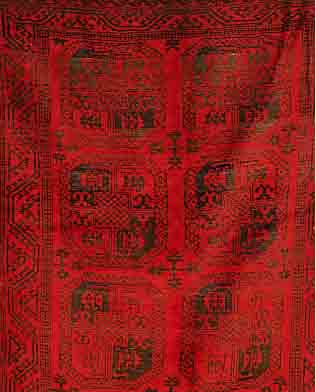 DOLATABAD,AFGAHNISTAN CA.290 X 160 CM. EHZ.2 WOLLE-WOLLE CA. 40 JAHRE.
