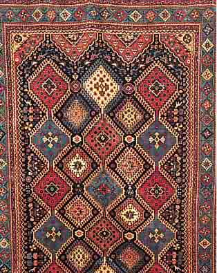 YALAMEH,PERSIEN CA.240 X 158 CM. EHZ.1-2 FLOR WOLLE CA.10 JAHRE.