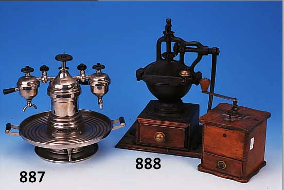 ESPRESSO-MASCHINE, ITALIEN, 30ER JAHRE, SIMERAC MILANO, METALL VERCHROMT, 130 VOLT/500W, BAKELITSCHRAUBEN, ART DECO-STIL, 2 ZAPF- STELLEN FüR ...