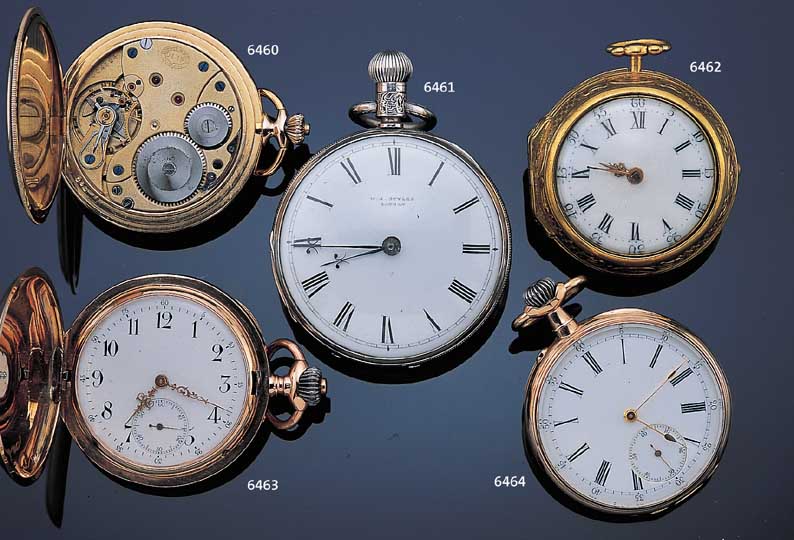 ROBERT GERTH & CO HERRENTASCHENUHR LEPINE, REF.-NR. 16119, SCHWEIZ UM 1888, ROSE-G. 750/ 000, GOLDCUV., A-GOUTTE-SCHLüSSE, 2-TEIL. EMAILBL., ...