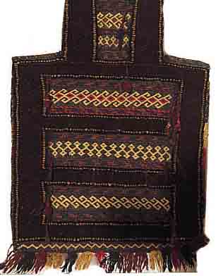 BELUTSCH-SALZTASCHE,AFGAHNISTAN CA.62 X 42 CM. EHZ.2-3 WOLLE-WOLLE UM 1945.