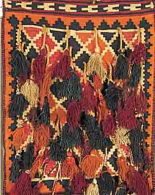 ZELT-SCHMUCK(KELIM),AFGAHNISTAN CA.94 X 68 CM. EHZ.2 WOLLE-WOLLE UM 1940.