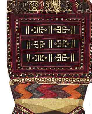 BELUTSCH-DOPPELTASCHE,PERSIEN CA.117 X 56 CM. EHZ.3 WOLLE-WOLLE CA. 50 JAHRE.