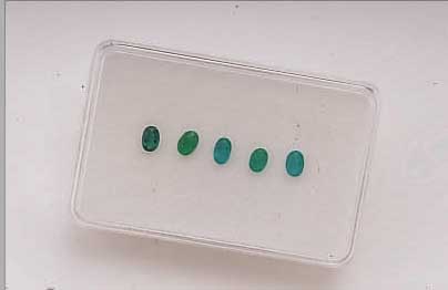 5 OVALFACETT. PARAIBA-TURMALINE ZUS. CA. 1.31 CT