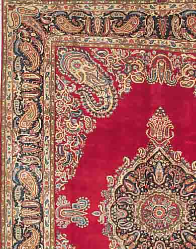 MESCHED SIGN.,PERSIEN CA.364 X 273 CM. EHZ.3 FLOR WOLLE CA.40 JAHRE.