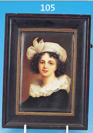 PORZELLANPLATTE, DRESDEN, UM 1900/05, QUALI-TäTVOLLES PORTRAIT EINES JUNGEN MäDCHENS, SEHR FEINE BUNTE MALEREI, R., M. 15,5 X 10,5CM