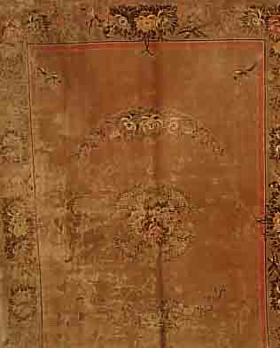 CHINA-SEIDE CA.245 X 176 CM. EHZ.3 FLOR SEIDE CA.10 JAHRE.