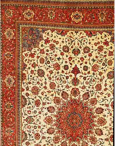 SAROGH,PERSIEN CA.395 X 273 CM. EHZ.2 FLOR WOLLE CA. 40 JAHRE.