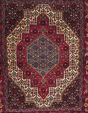 SENNEH,PERSIEN CA.153 X 115 CM. EHZ.2-3 FLOR WOLLE CA. 30 JAHRE.