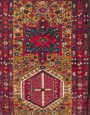 GARADJE,PERSIEN CA.337 X 86 CM. EHZ.3 FLOR WOLLE CA. 30 JAHRE.