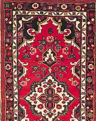HAMADAN,PERSIEN CA.318 X 87 CM. EHZ.2 FLOR WOLLE CA.20 JAHRE.
