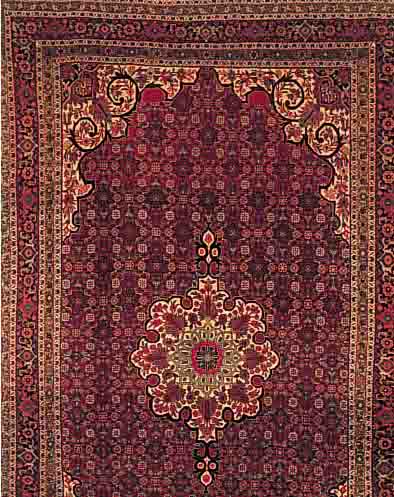 BIDJAR,PERSIEN CA.330 X 209 CM. EHZ.1-2 FLOR WOLLE CA.30 JAHRE.