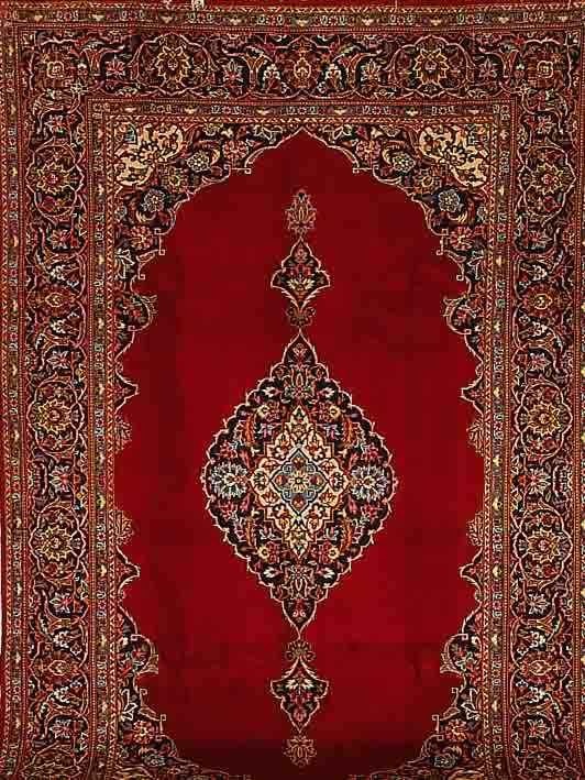 KESCHAN,PERSIEN CA.330 X 208 CM. , EHZ.2-3 FLOR WOLLE CA.30 JAHRE.