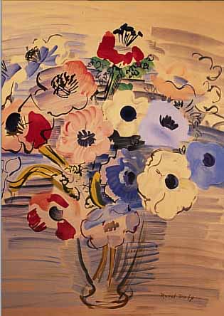 DUFY, RAOUL, 1877-1953, FARBLITHOGRAPHIE NACH EINEM AQUARELL, NUM. 81/120, CA. 54 X 42 CM, PP, R.