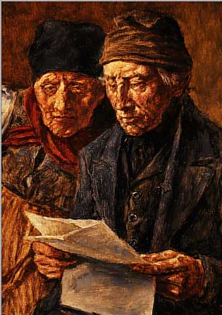UNBEKANNTER MALER, UM 1900, NACH NIEDER- LäNDISCHEM VORBILD, DOPPELPOTRäT, ÖL/MALKARTONRE. O. SIGN., CA. 24 X 18 CM, R.