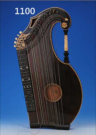 ZITHER, WENZEL HANNABACH SCHöNBACH/EGER, UM 1900-1910, MIT GEDREHTEM GRIFF AUS ELFEN-BEIN, ZISELIERTE VERSILBERTE METALLAPPLIKATIONIM ORIG. ...