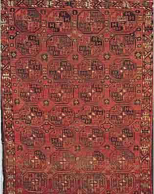 ESSARI,AFGAHNISTAN CA.185 X 127 CM. EHZ.4 WOLLE-WOLLE CA.70 JAHRE.