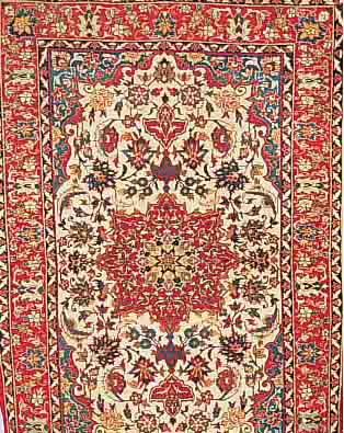 ESFAHAN,PERSIEN CA.158 X 104 CM. EHZ.2-3 FLOR WOLLE UM 1940.