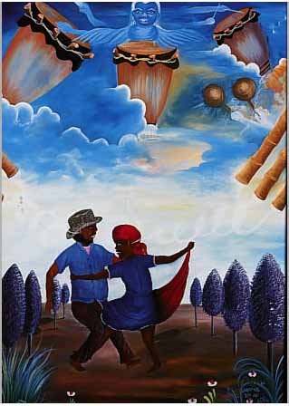 DéSIRAL, GERALD, *1974 IN JACMEL/HAITI, DAS FOYER DES ARTISTES FöRDERTE SEINE AUS- BILDUNG, DèSIRAL WANDTE SICH SCHON FRüH ...