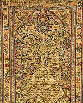 SHASAWAN-KELIM,PERSIEN CA.196 X 114 CM. EHZ.5 WOLLE-WOLLE UM 1910.