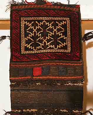 BELUTSCH-DOPPELTASCHE,PERSIEN CA.100 X 39 CM. EHZ.3 WOLLE-WOLLE UM 1930.