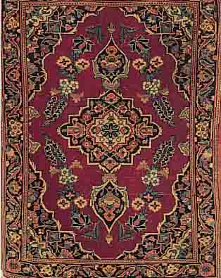 KESCHAN,PERSIEN CA. 66 X 90 CM. EHZ 2 FLOR WOLLE UM 1930.
