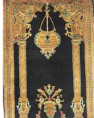 GHOM,PERSIEN CA.73 X 59 CM EHZ.2 REINE NATURSEIDE 600.000KN/QM CA.50 JAHRE.