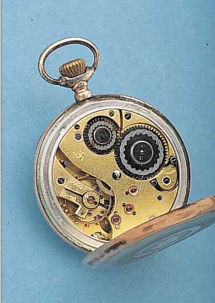 FAVRE FRERES HERRENTASCHENUHR LEPINE, SCHWEIZ/DEUTSCHLAND UM 1905, 800ER SILBER, RäNDER VERG., BER., EMAILBL. BESCH. BEI 3, MINERALGL. ...