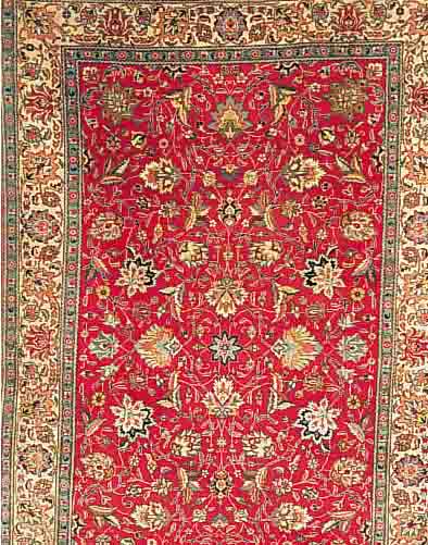 TäBRIZ,PERSIEN CA.292 X 193 CM. EHZ.3 FLOR WOLLE CA. 30 JAHRE.