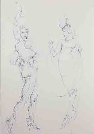 FINI, LEONOR, 1908-1996, RADIERUNG, HANDSIGNIERT, NUM. 32/200, CA. 44,5 X 34,5 CM, U.GL., R.