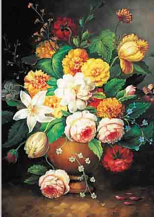 BERGER, W.,O.ä., ZEITGENöSSISCHER TRADITIONALIST, HIER BLUMEN- STILLEBEN, ÖL/HOLZ, SIGN., 60 X 50 CM, R.