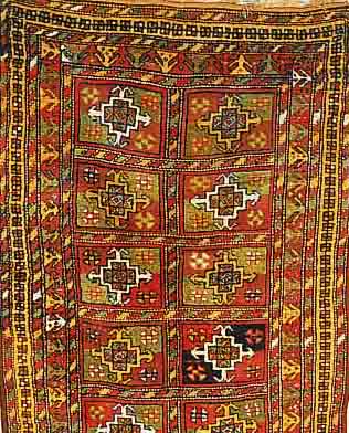 KORDI,PERSIEN CA.230 X 130 CM. EHZ.3 WOLLE-WOLLE UM 1940.