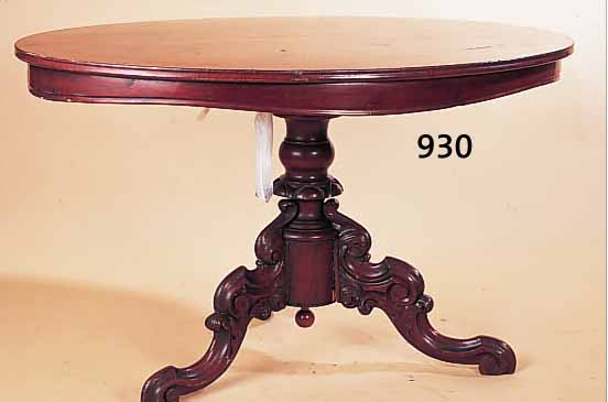 OVALER TISCH, DEUTSCH, UM 1890, NUßBAUMFURNIER, ALTERSSCHäDEN, CA. 72X123X94 CM