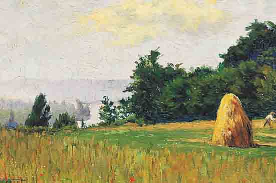 MASCART, PAUL, *1874 CONDE-SUR-L'ESCAUT-1958, FRANZöSISCHER LANDSCHAFTSMALER, VERTRETEN IN DEN MUSEEN IN ROUEN U. POETIERS, BAUER UND ...