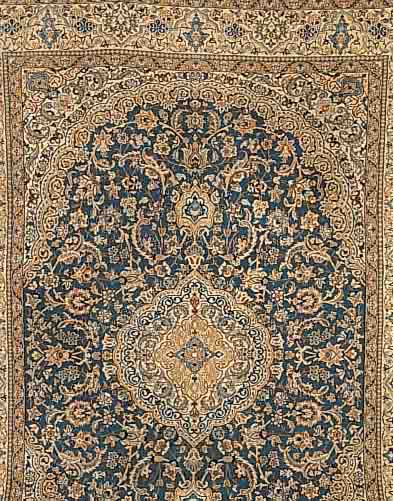 NAIN,PERSIEN CA.360 X 252 CM. EHZ.2-3 FLOR WOLLE M.SEIDE CA.10 JAHRE.