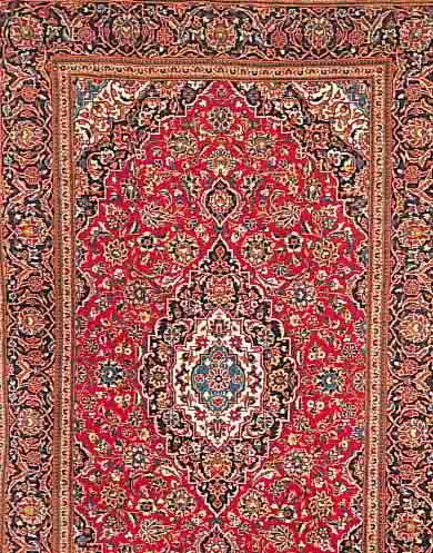 KESCHAN,PERSIEN CA.317 X 202 CM. EHZ.2-3 FLOR WOLLE CA.10 JAHRE.