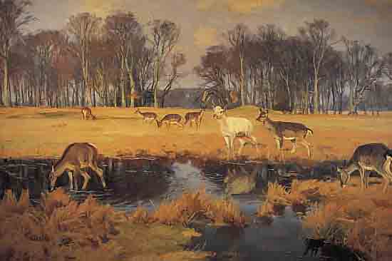NIELSEN, REINHOLD, *1891 AARHUS, DäNISCHER TIER UND LANDSCHAFTSMALER, STUDIERTE AN DER HOCHSCHULE IN AARHUS UND BESCHICKTE VON 1927- 45 ...