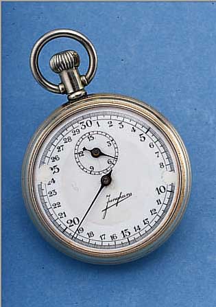 KONVOLUT: 2X JUNGHANS EINHANDSTOPPER, DEUTSCHL. UM 1938, BEIDE NICKEL, EMAILBL., 1X SCHNELL-SCHWINGER (BEI 4 EMAILBL. REP.) M. 15 ...