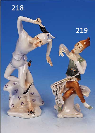 PORZELLANFIGUR, ENS, VOLKSTEDT, 2. HäLFTE 20. JH. , H. 17 CM, SCHNEIDER AUS MAX UND MORITZ