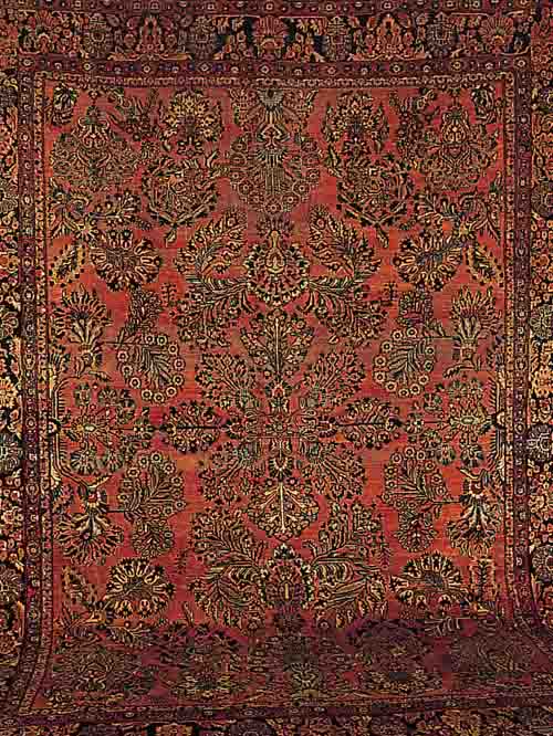 SAROGH,RE-IMPORT,PERSIEN CA.363 X 266 CM. EHZ.4 FLOR WOLLE UM 1930.