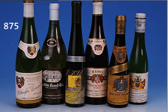 10 FLASCHEN WEIßWEIN: ECKES, WALLHäUSER HARDT BEERENAUSLESE, 2 FL. VON 1966, 1969ER WILTINGER KLOSTERBERG, BEERENAUSLESE, ...