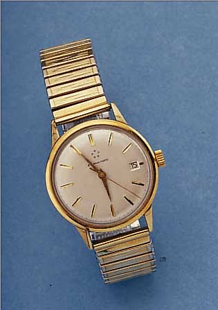 ETERNA-MATIC HERRENARMBANDUHR, REF.-NR. 3990930, SCHWEIZ UM 1960, EDELSTAHL, BODEN GESCHR., MASSIV GG, LüNETTE STARKE GG SCHUL- TERN, BLATT ...