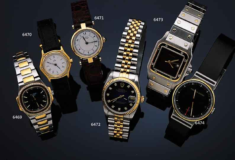 ROLEX ARMBANDUHR DATEJUST (MEDIUM), REF.- NR. 68273, SCHWEIZ UM 1991, EDELSTAHL, BODEN U. GOLDKRONE GESCHR., BEI FERTIGSTELLUNG WAS- SERDICHT, ...