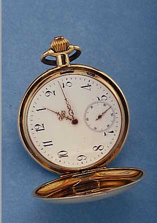 MONOPOL HERRENTASCHENUHR SAVONETTE, REF.- NR. 163390, DEUTSCHL./SCHWEIZ UM 1904, ROSE/G 585/000, BEIDE SCHALEN SYM.-GUILL. BER., VER- SCHL. ...